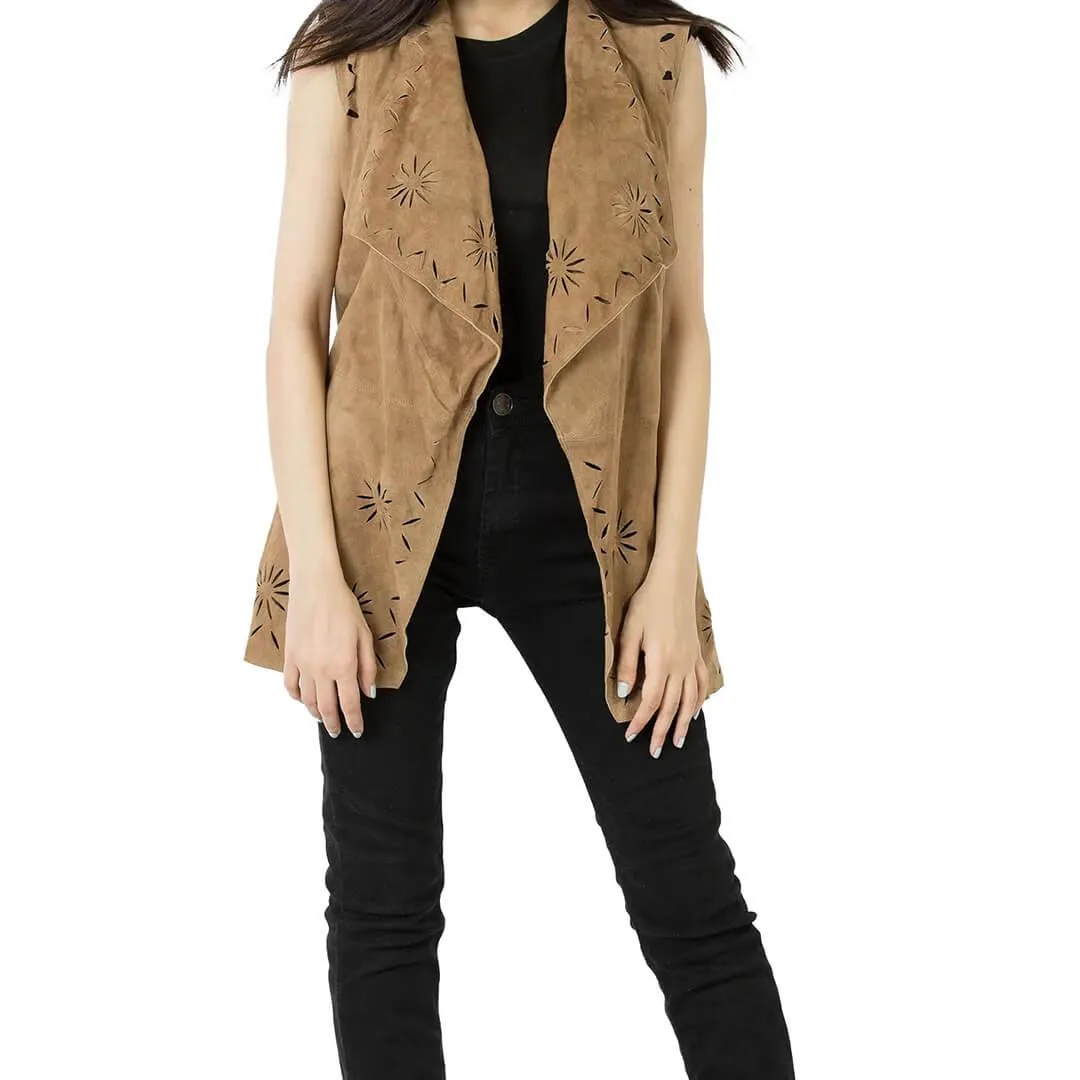 Stella Suede Brown Leather Top