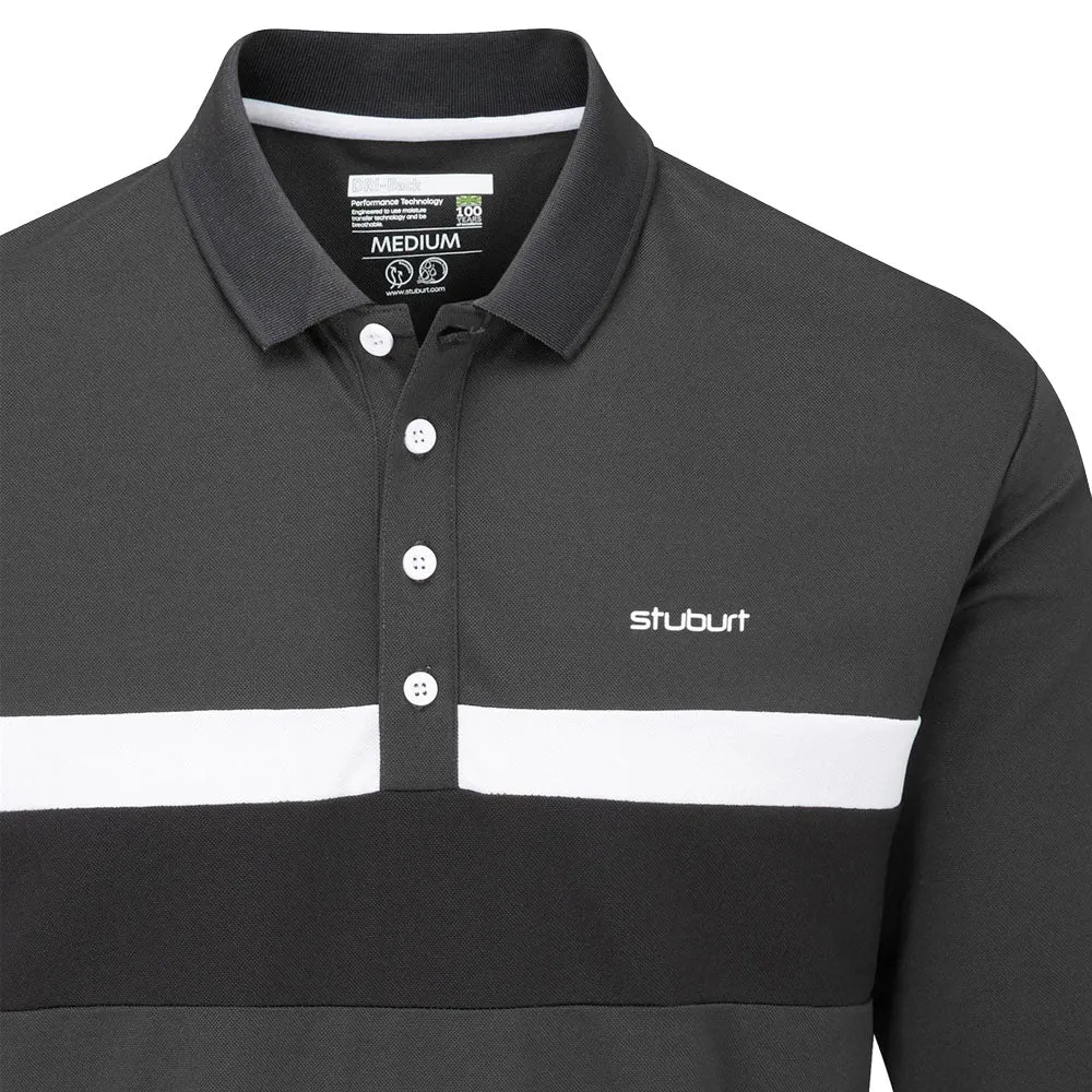 Stuburt Motion Long Sleeve Polo Shirt - Onyx