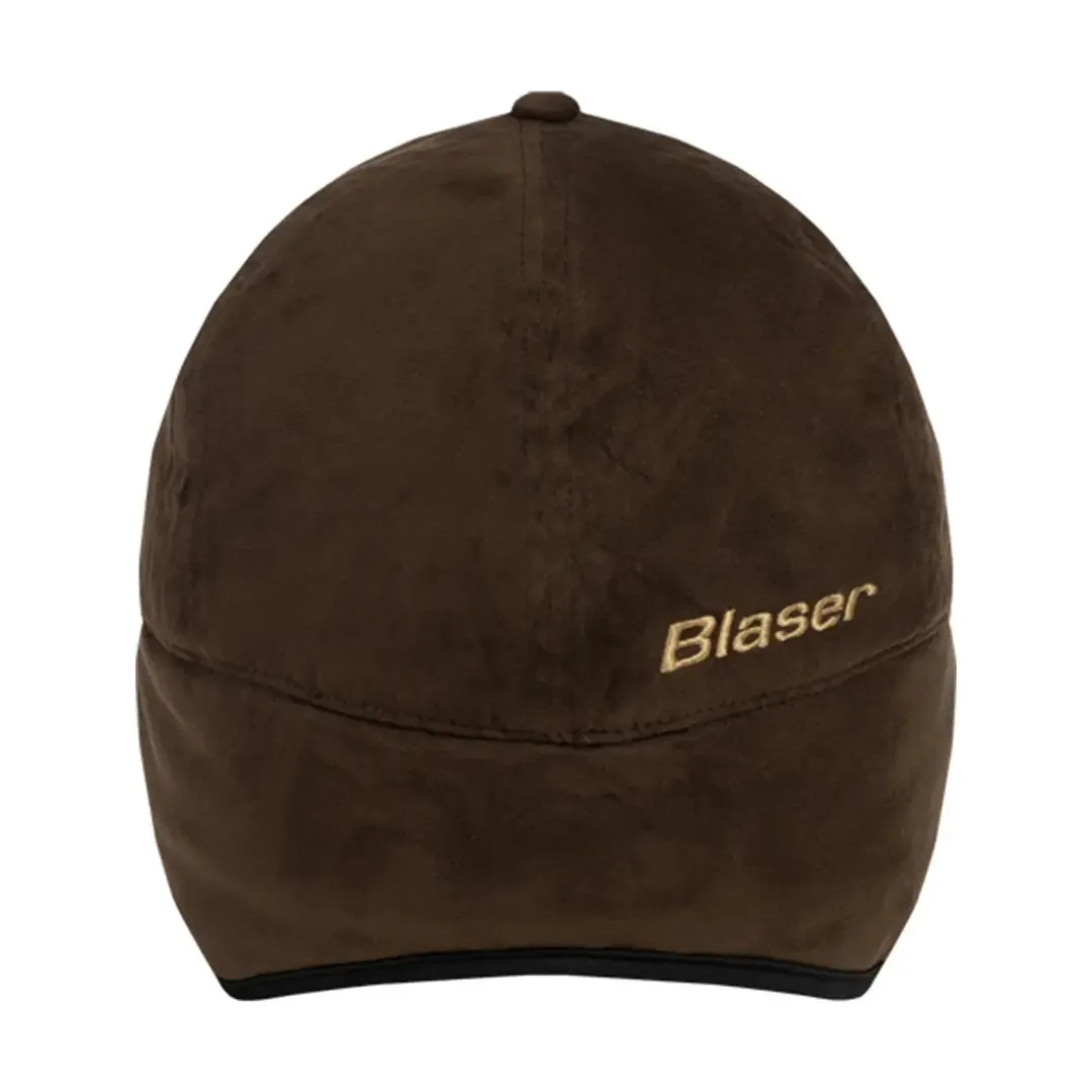 Suede Blaze Orange Insulated Cap - Dark Brown by Blaser