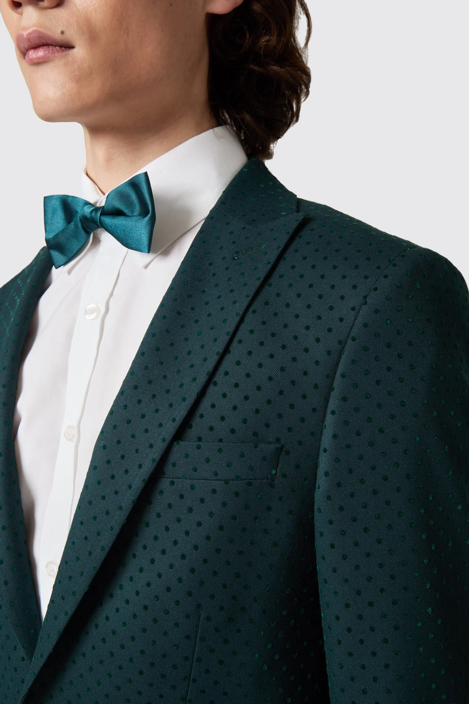 Sullivan Slim Fit Green Polka Dot Suit