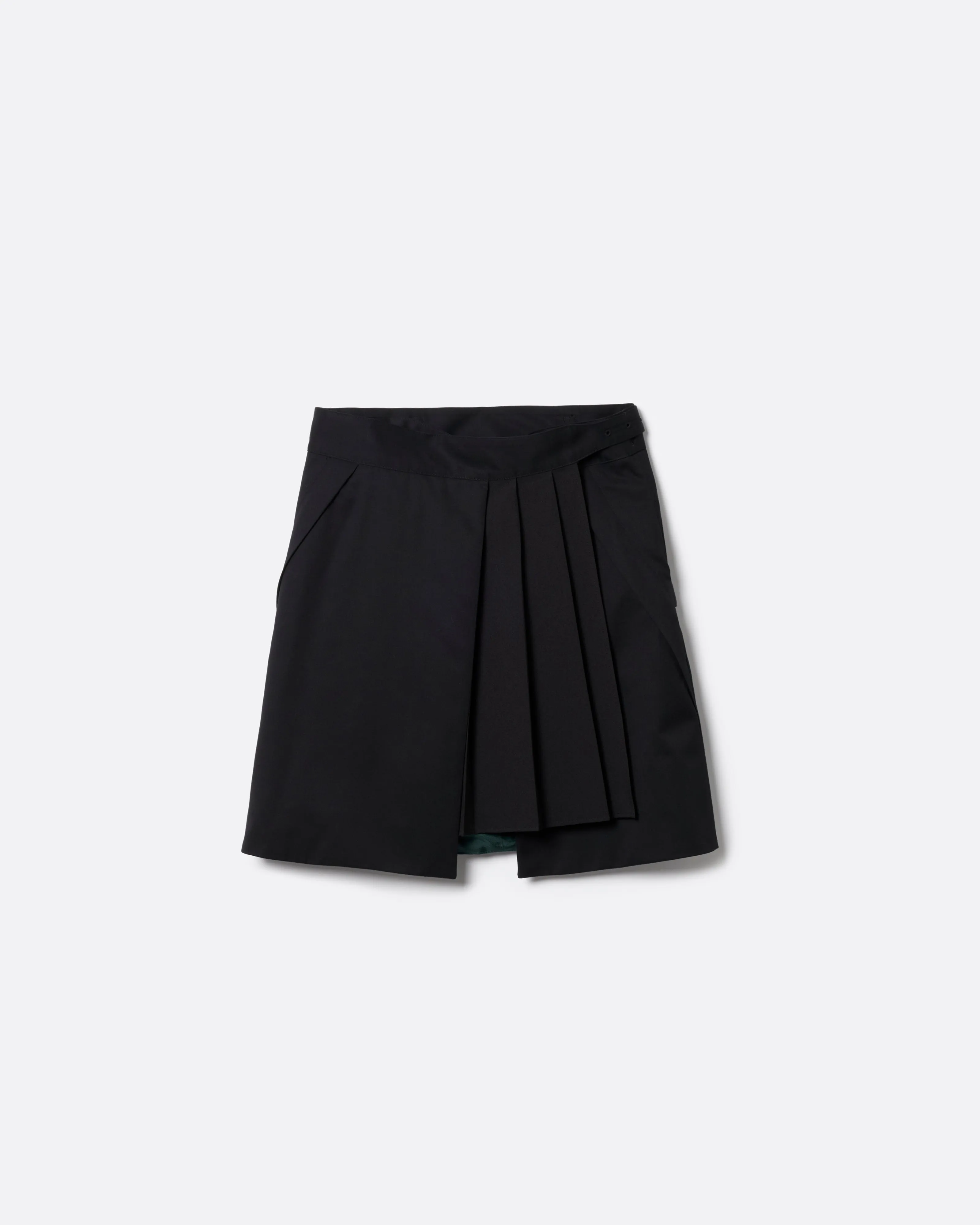 SUPER140 WRAP GURKHA SKIRT .12【BLACK】