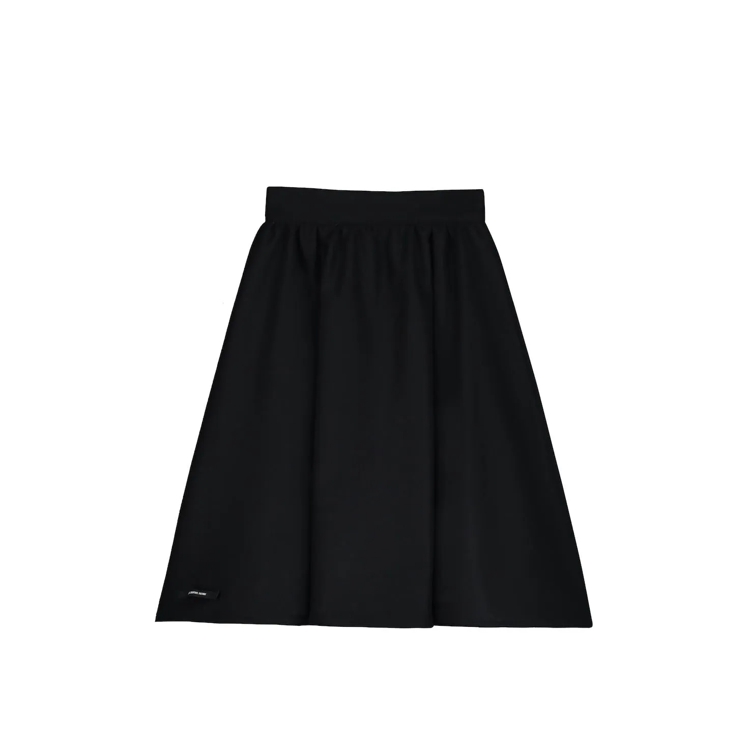 Tailored Circle Skirt-Black