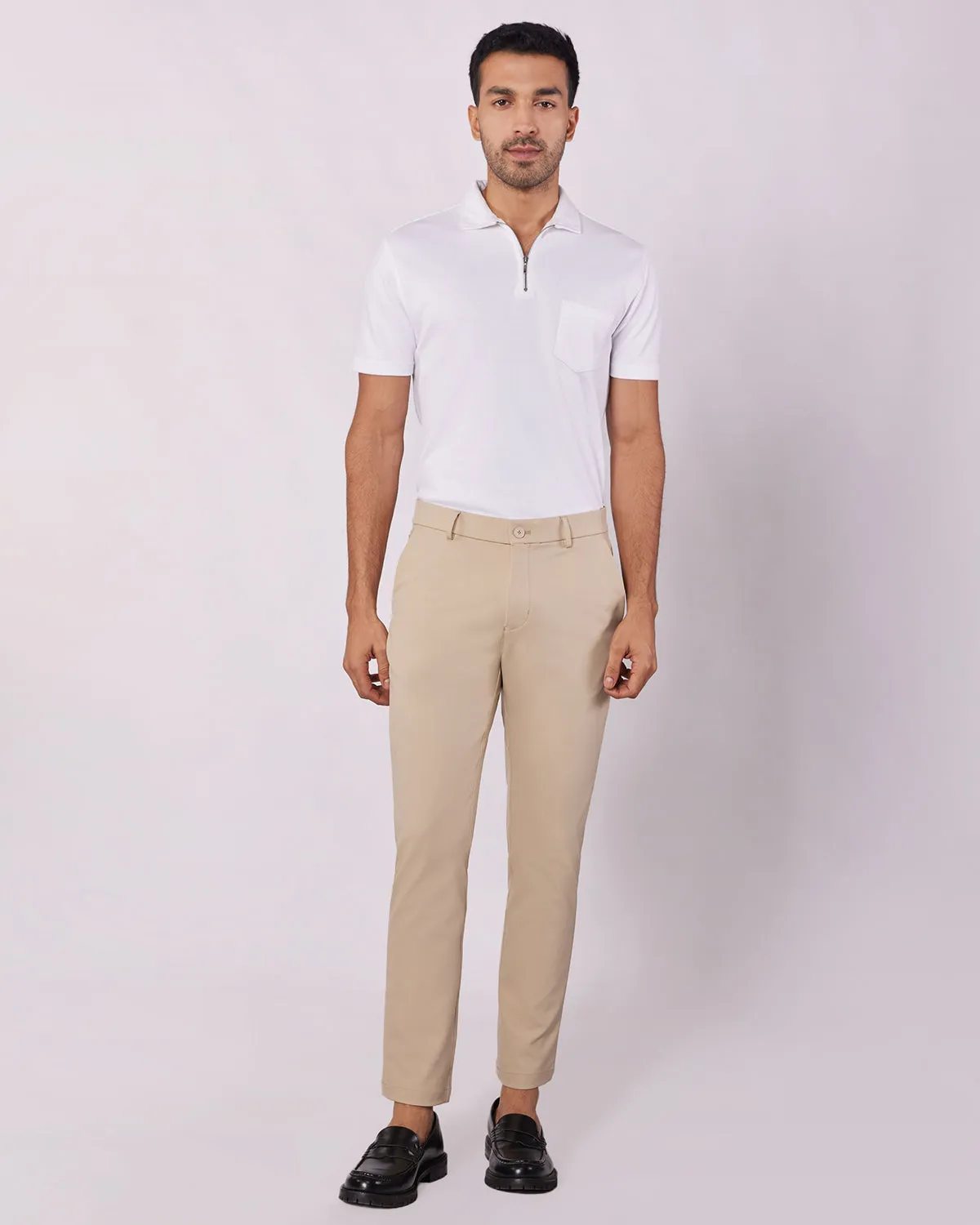 Tailored Smart Pants - Beige