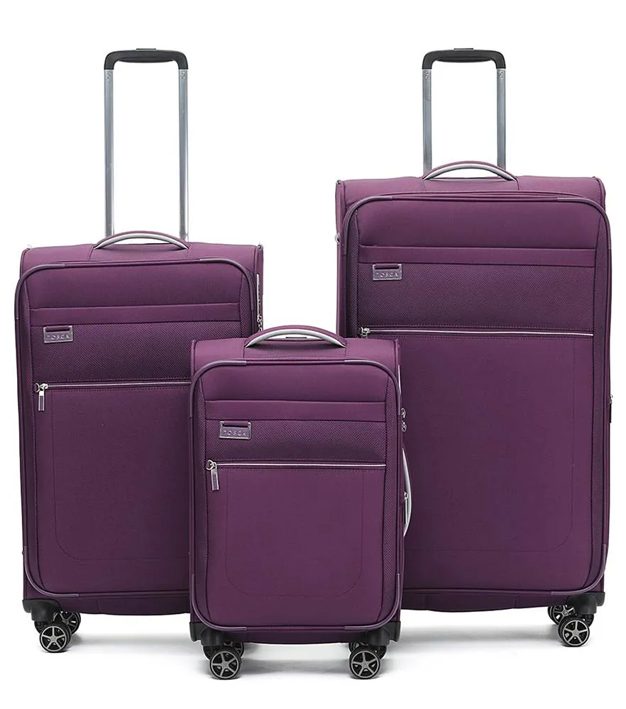 Tosca Vega 4-Wheel Expandable Spinner Luggage Set of 3 - Small, Medium and Large