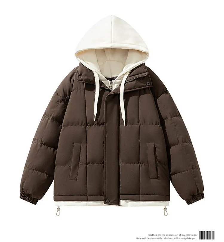 Two Tone Two Piece Unisex Puffer Jacket (3 colors)