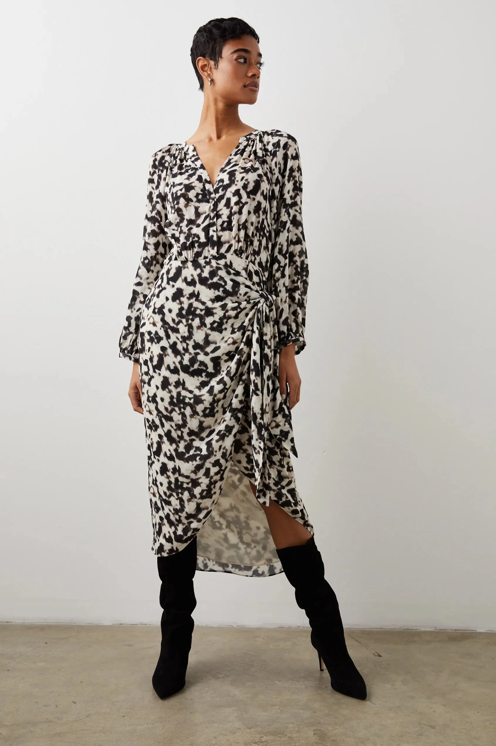 Tyra Blurred Cheetah  Dress