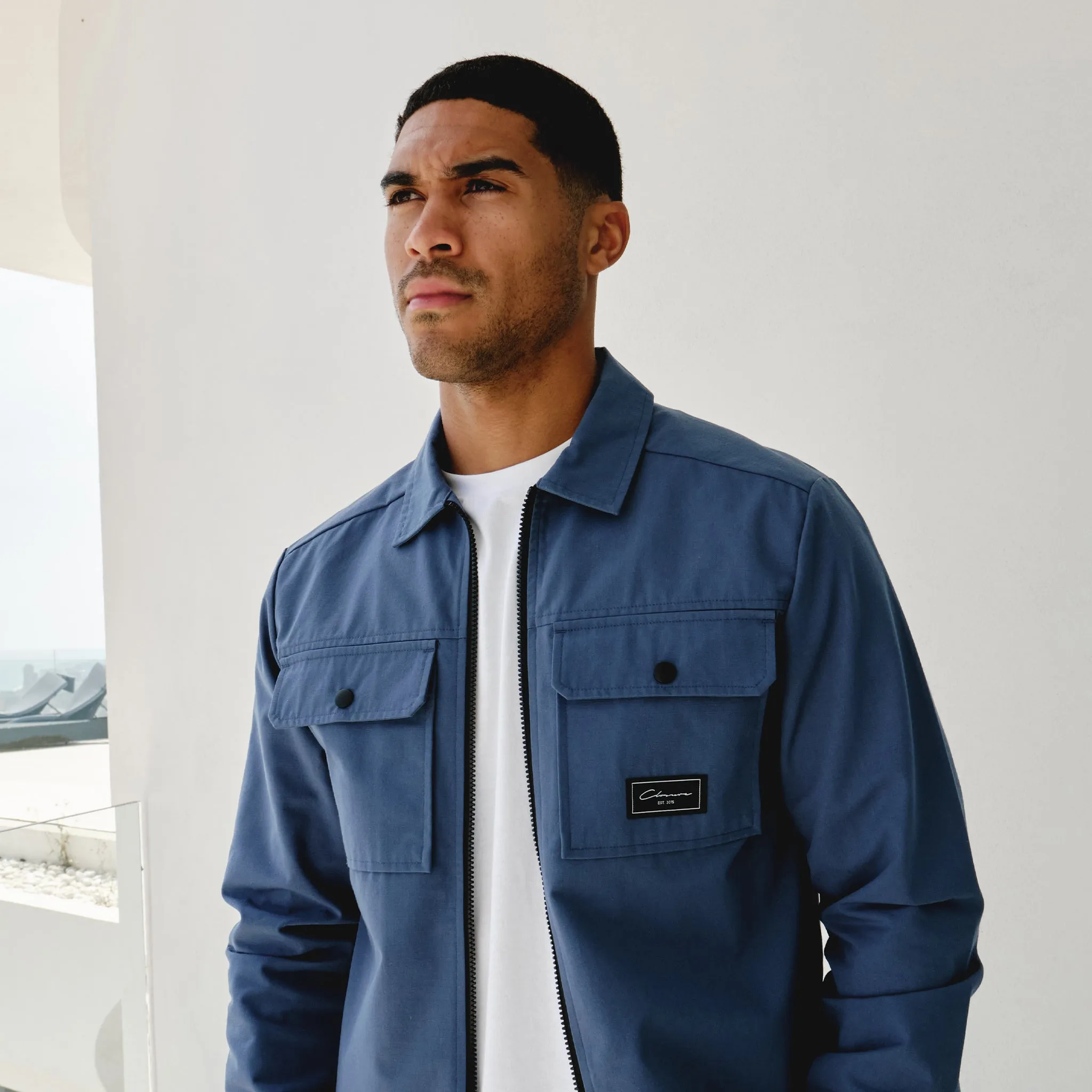 Utility Overshirt | Washed Blue