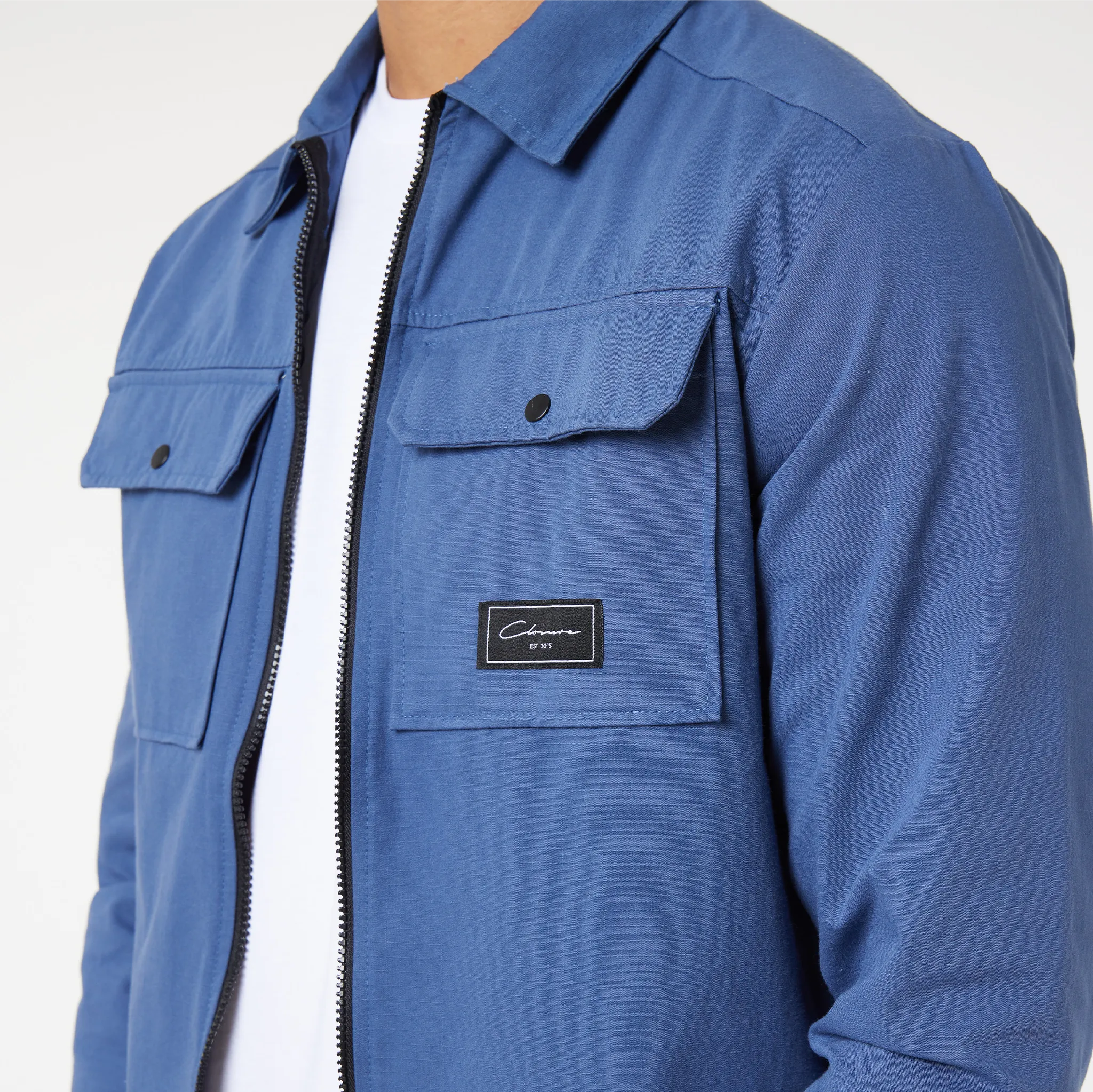 Utility Overshirt | Washed Blue