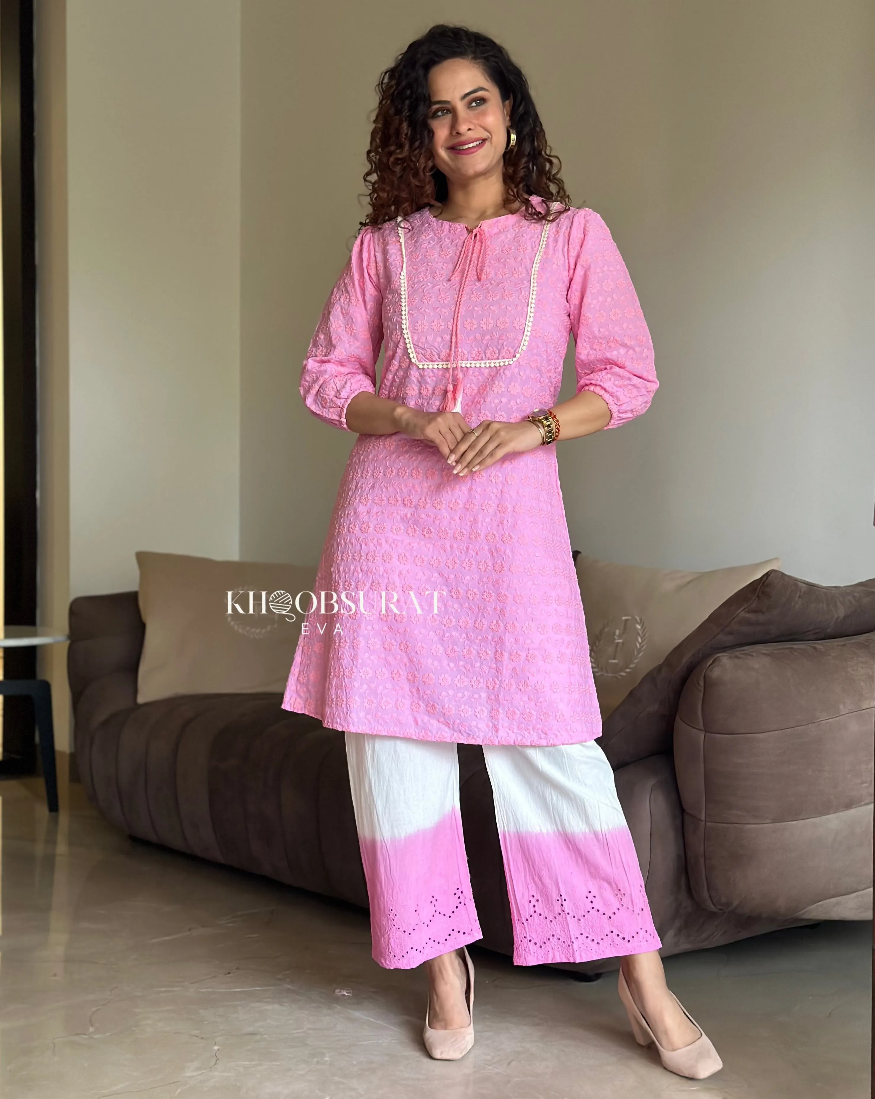 Valentino Pink Kurta Set