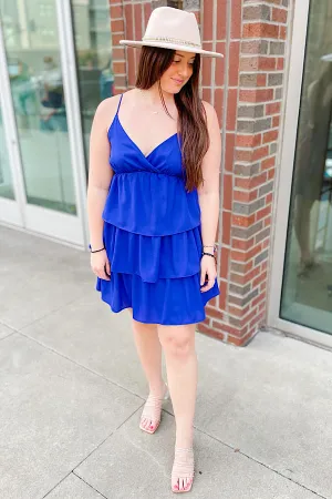 Victoria Royal Blue Mini Dress