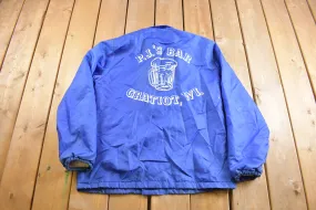 Vintage 1980s P.J.'s Bar Gratiot WI Fleece Lined Windbreaker Jacket