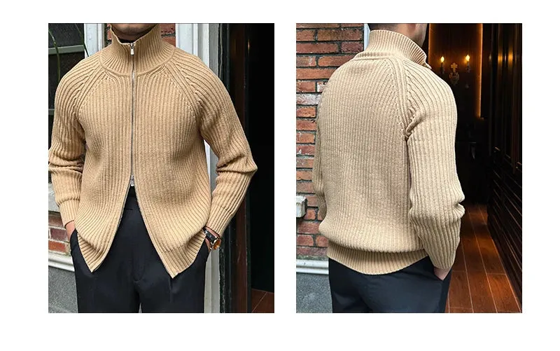 Vintage Luxe Ribbed Knit Jacket