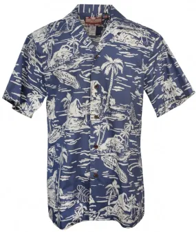 Vintage Surf Hut Mens Shirt in Blue