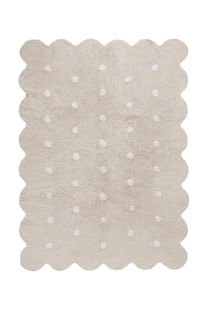 WASHABLE AREA RUG BISCUIT BEIGE