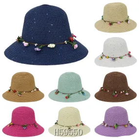 Wholesale Summer Sun Straw Fedora Bucket Hats H59550