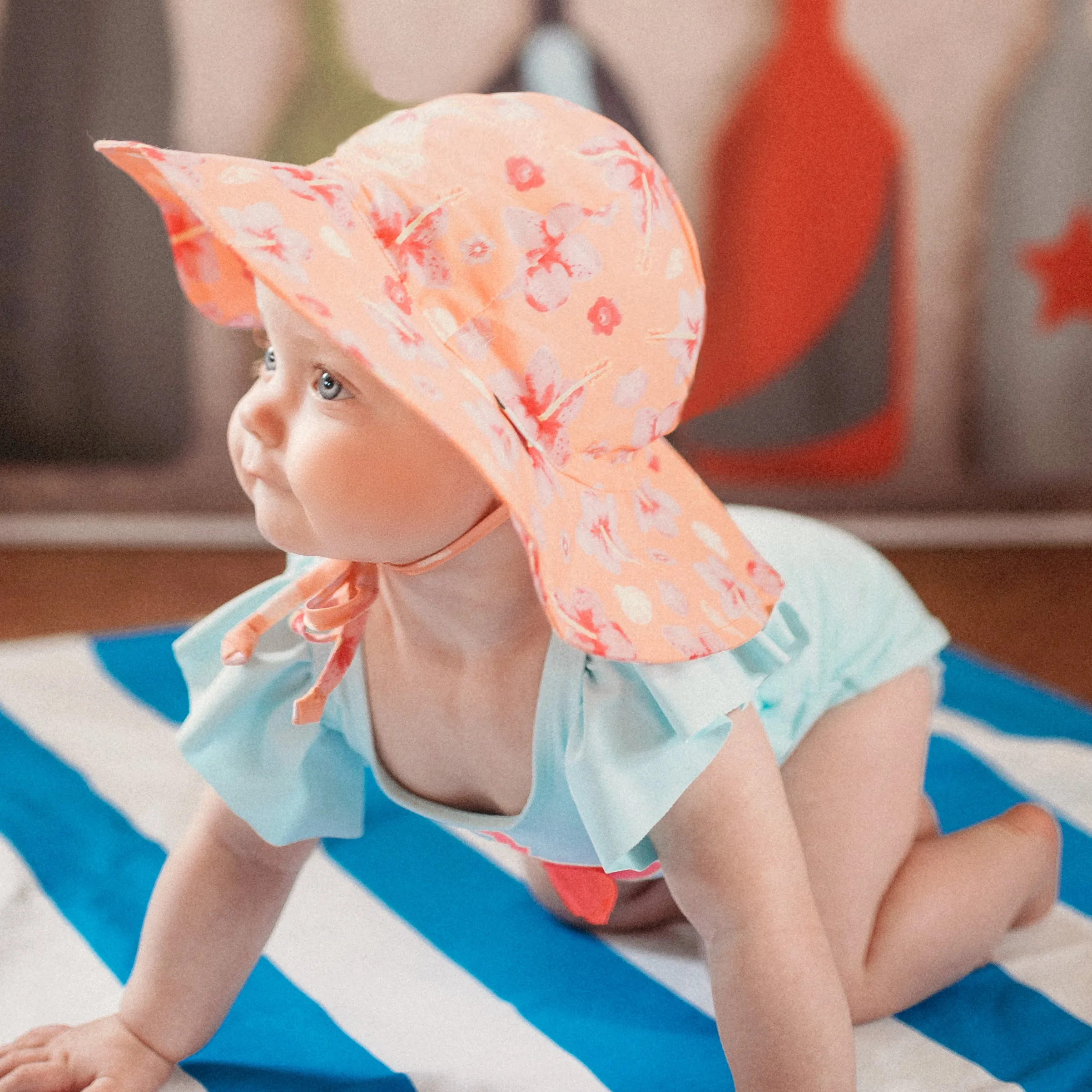 Wide Brim Sun Hat For Baby and Toddler Girl with UPF 50  Rating Sun Protection - Machine Washable Infant Hat Newborn Baby Sun Hat