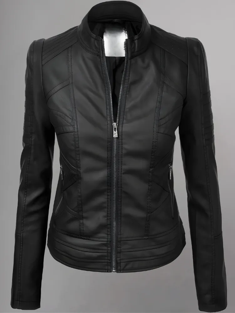 Woman BIKER LEATHER JACKET 2024