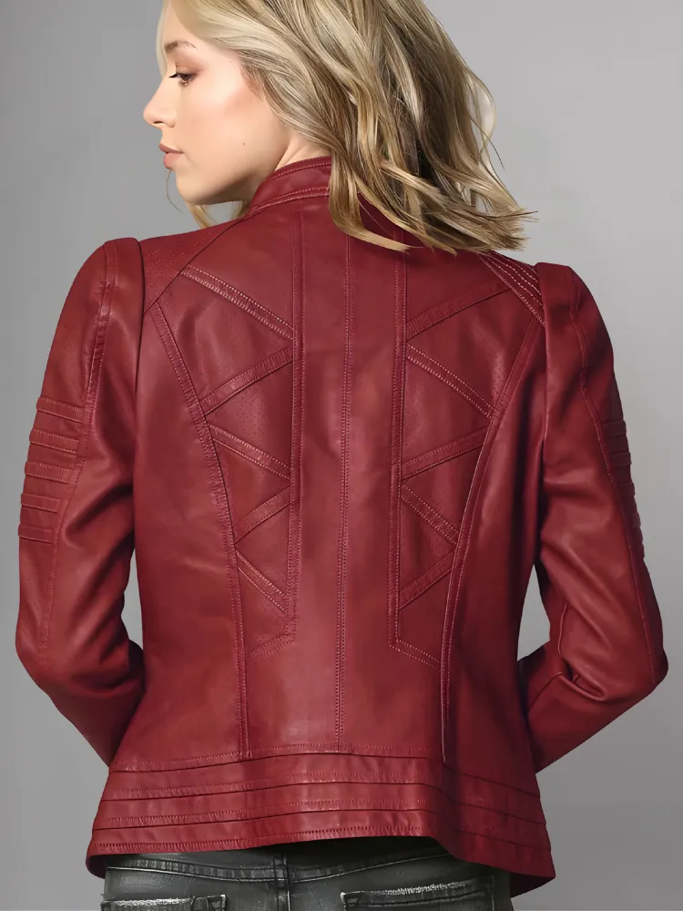 Woman BIKER LEATHER JACKET 2024