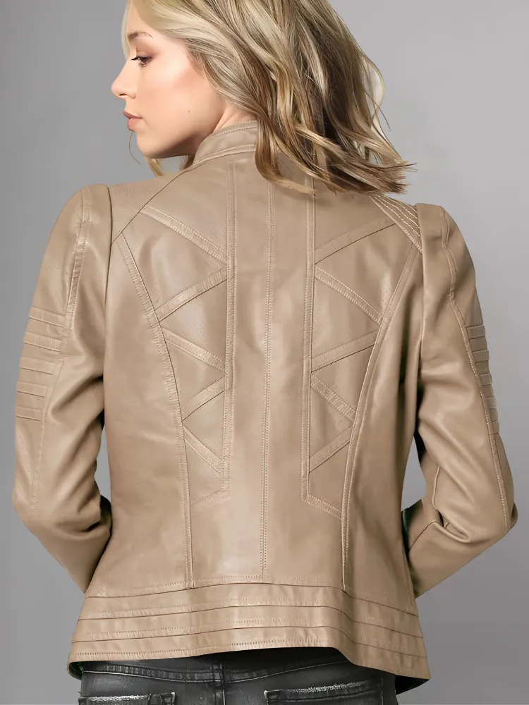 Woman BIKER LEATHER JACKET 2024