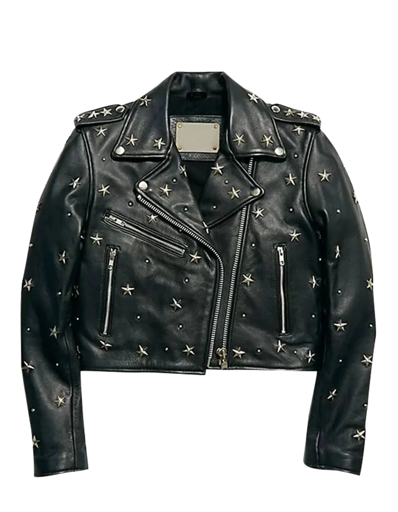 Women’s Black Studded Suede Leather Jacket