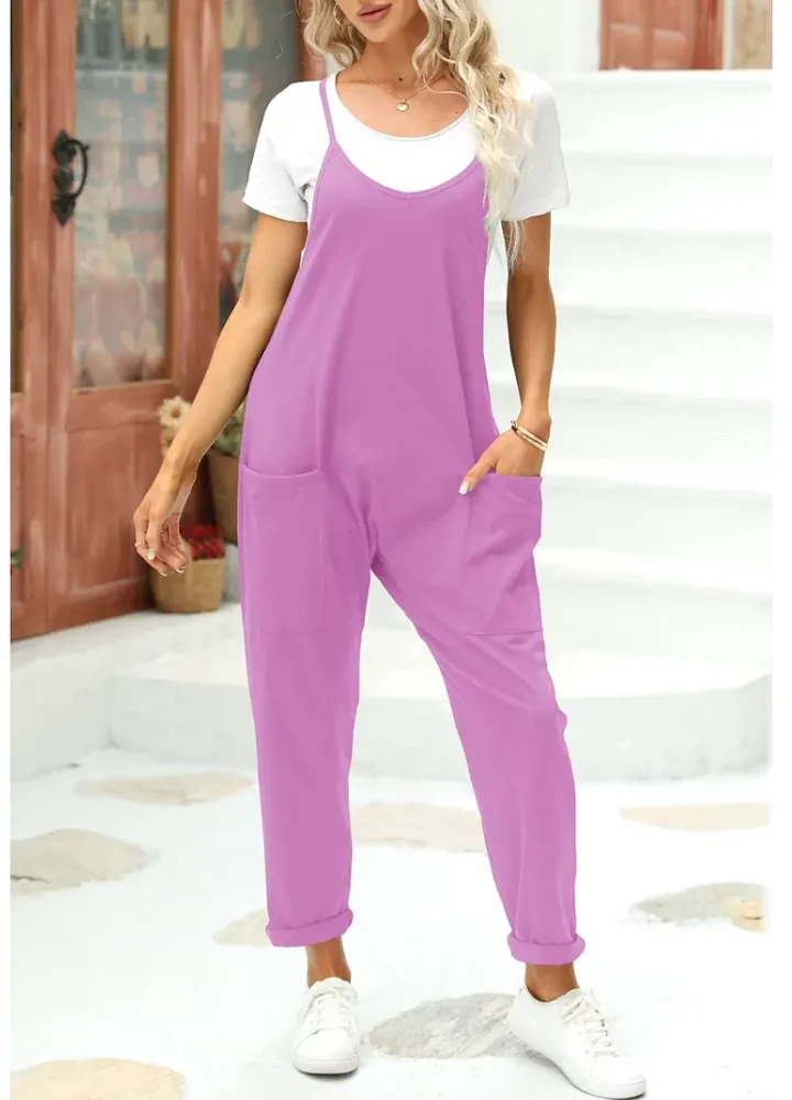 Womens Casual Wide-Leg Jumpsuit