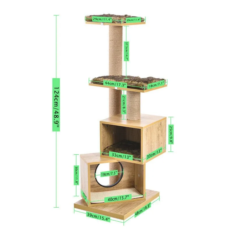 Wooden Condo Stacker Cat Tree House