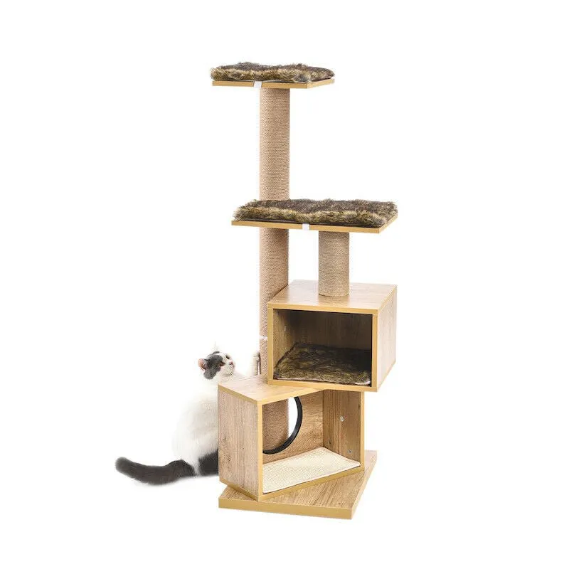 Wooden Condo Stacker Cat Tree House