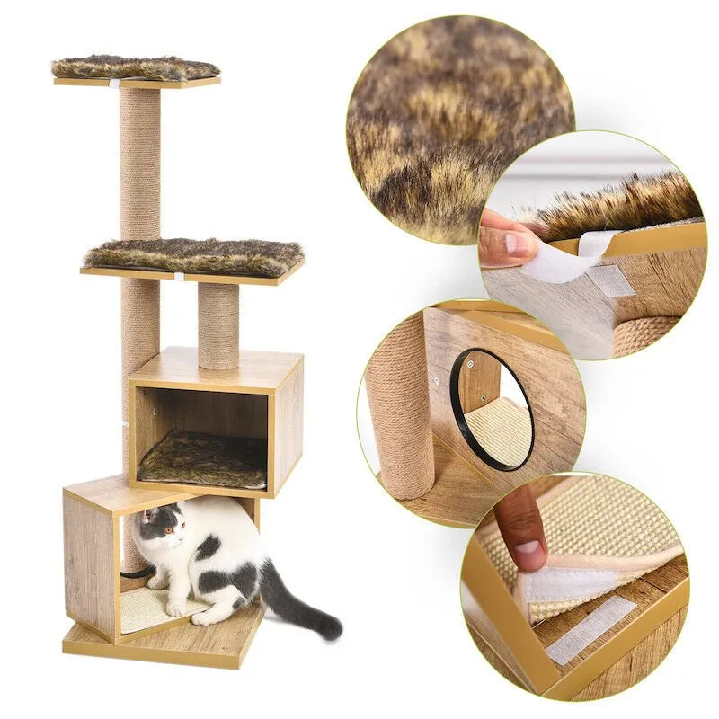 Wooden Condo Stacker Cat Tree House