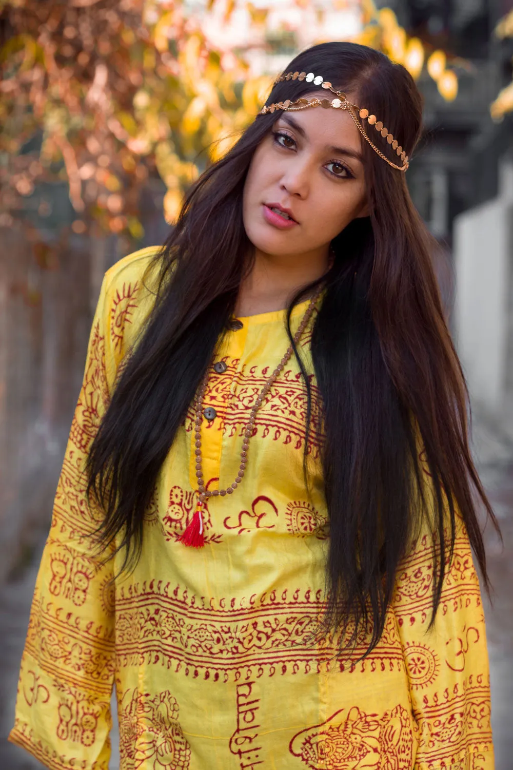 Yellow Om Kurtha Shirt