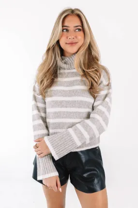 Z Supply Josephine Stripe Sweater - Heather Taupe